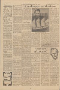 Artikel ur Aftonbladet 1956-10-13